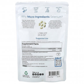 Micro Ingredients, селен, 200 мкг, 500 капсул в Москве - eco-herb.ru | фото