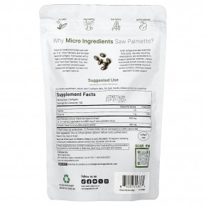 Micro Ingredients, сереноя с маслом семян тыквы, 240 капсул в Москве - eco-herb.ru | изображение Micro Ingredients, сереноя с маслом семян тыквы, 240 капсул в Москве - eco-herb.ru | фото