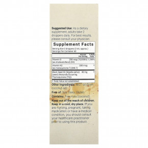 Micro Ingredients, витамины D3 и K2, 2 флакона-пипетки по 60 мл (2 жидк. унции) в Москве - eco-herb.ru | фото