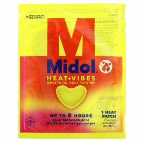 Midol, Heat Vibes, менструальные теплые пластыри, 3 тепловых пластыря в Москве - eco-herb.ru | фото