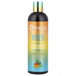 Mielle, питательный шампунь для волнистых, волос и вьющихся волос, манго и тулси, 355 мл (12 жидк. унций) - описание | фото