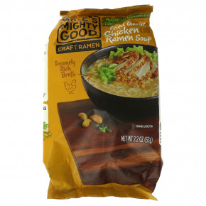 Mike's Mighty Good, Craft Ramen, суп с жареным чесноком и курицей, рамэн, 63 г (2,2 унции) - описание | фото