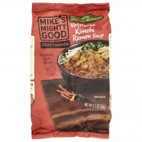 Mike's Mighty Good, Craft Ramen, Вегетарианский суп с кимчи рамэн, 2,3 унции (64 г) - описание | фото