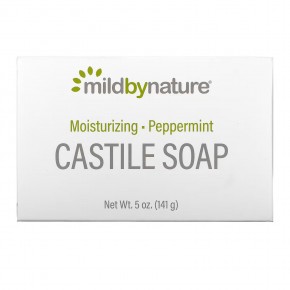Mild By Nature, кастильское кусковое мыло, с ароматом перечной мяты, 141 г (5 унций) - описание