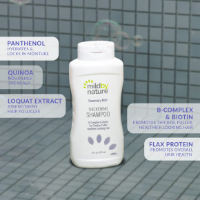 Mild By Nature, шампунь для густоты волос с B-комплексом и биотином, розмарин и мята, 473 мл (16 жидк. унций) в Москве - eco-herb.ru | фото