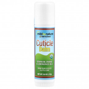 Mild By Nature, Sierra Bees™, бальзам-стик для кутикулы, герань, апельсин и лемонграсс, 17 г (0,6 унции) - описание