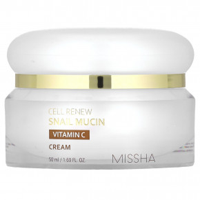 Missha, Cell Renew Snail Mucin, крем с витамином C, 50 мл (1,69 жидк. Унции) - описание | фото