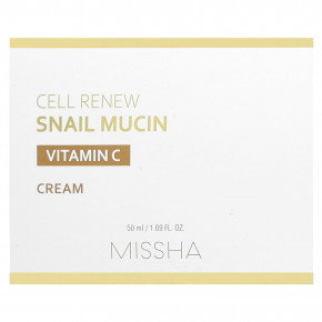 Missha, Cell Renew Snail Mucin, крем с витамином C, 50 мл (1,69 жидк. Унции) в Москве - eco-herb.ru | фото