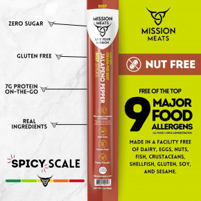 Mission Meats, Beef Sticks, Jalapeno Pepper, 1 oz (28 g) в Москве - eco-herb.ru | изображение Mission Meats, Beef Sticks, Jalapeno Pepper, 1 oz (28 g) в Москве - eco-herb.ru | фото