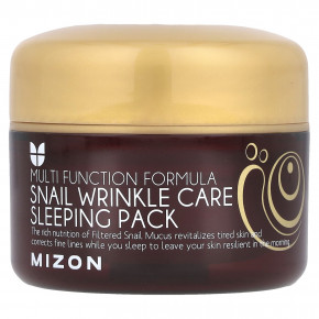 Mizon, Snail Wrinkle Care Sleeping Pack, ночная маска с муцином улитки против морщин, 80 мл (2,70 жидк. унции) в Москве - eco-herb.ru | фото