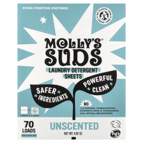 Molly's Suds, моющее средство для стирки, без запаха, 35 шт. - подробнее Molly's Suds, моющее средство для стирки, без запаха, 35 шт. - описание