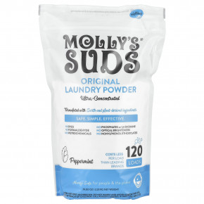 Molly's Suds, Оригинальный стиральный порошок, перечная мята, 2,23 кг (79 унций) в Москве - eco-herb.ru | фото