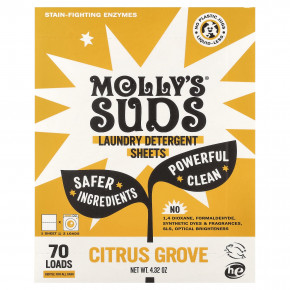 Molly's Suds, средство для стирки, цитрусовая роща, 35 шт. - подробнее Molly's Suds, средство для стирки, цитрусовая роща, 35 шт. - описание