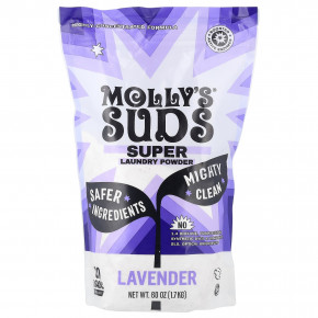 Molly's Suds, Super Laundry Powder, лаванда, 60 загрузок, 1,7 кг (60 унций) - описание | фото