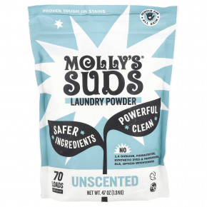 Molly's Suds, ультраконцентрированный стиральный порошок, без запаха, 1,33 кг (47 унций) в Москве - eco-herb.ru | фото