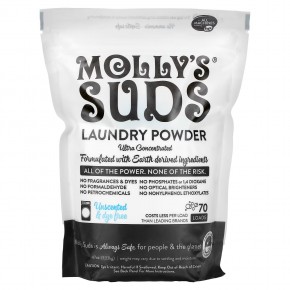 Molly's Suds, ультраконцентрированный стиральный порошок, без запаха, 1,33 кг (47 унций) в Москве - eco-herb.ru | фото