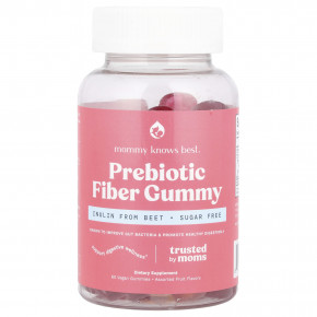 Mommy Knows Best, Prebiotic Fiber Gummy, Assorted Fruit, 60 Vegan Gummies в Москве - eco-herb.ru | фото