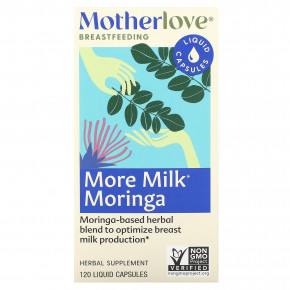 Motherlove, Breastfeeding, More Milk Moringa, 120 жидких капсул в Москве - eco-herb.ru | фото