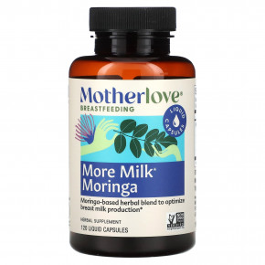 Motherlove, Breastfeeding, More Milk Moringa, 120 жидких капсул в Москве - eco-herb.ru | фото