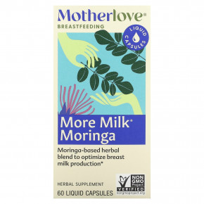 Motherlove, Breastfeeding, More Milk Moringa, 60 жидких капсул в Москве - eco-herb.ru | фото