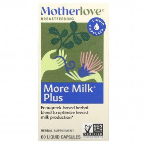 Motherlove, для грудного вскармливания, More Milk Plus, 60 капсул с жидкостью в Москве - eco-herb.ru | фото