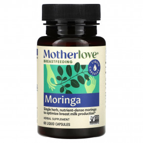 Motherlove, грудное вскармливание, моринга, 60 капсул с жидкостью (579 мг в 1 капсуле) в Москве - eco-herb.ru | изображение Motherlove, грудное вскармливание, моринга, 60 капсул с жидкостью (579 мг в 1 капсуле) в Москве - eco-herb.ru | фото