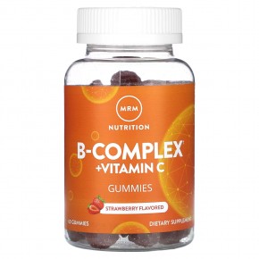 MRM Nutrition, B-Complex с витамином C, жевательные мармеладки, клубника, 60 жевательных таблеток в Москве - eco-herb.ru | фото