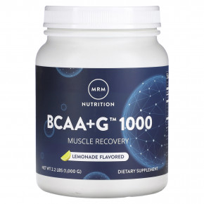 MRM Nutrition, BCAA+G 1000, со вкусом лимонада, 1000 г (2,2 фунта) - описание | фото