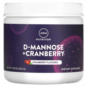 MRM Nutrition, D-Mannose + Cranberry, Cranberry, 7.05 oz (200 g) в Москве - eco-herb.ru | фото