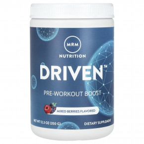 MRM Nutrition, DRIVEN, предтренировочная добавка, ягоды, 350 г (12,3 унции) - описание