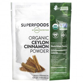 MRM Nutrition, Organic Ceylon Cinnamon Powder, 4  oz (113 g) в Москве - eco-herb.ru | фото