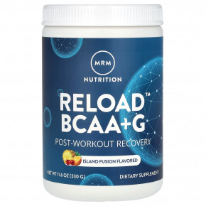 MRM Nutrition, Reload BCAA+G, средство для восстановления после тренировки, Island Fusion, 330 г (11,6 унции) - описание | фото