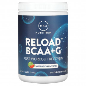 MRM Nutrition, Reload BCAA + G, восстановление после тренировки, арбуз, 330 г (11,6 унции) - описание