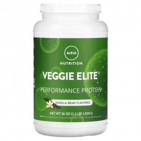 MRM Nutrition, Veggie Elite, Performance Protein, вегетарианский протеин для повышения продуктивности, стручки ванили, 1020 г (2,2 фунта) в Москве - eco-herb.ru | фото