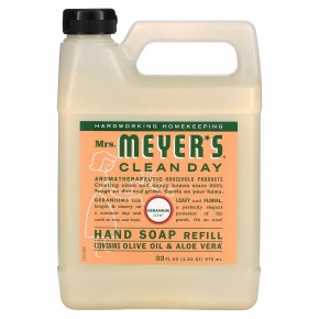 Mrs. Meyers Clean Day, Жидкое мыло для рук в экономичной упаковке с ароматом герани, 975 мл (33 жидких унции) - описание