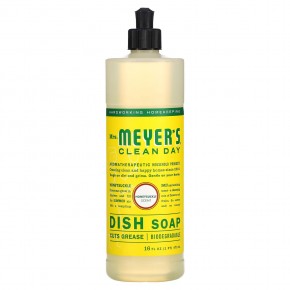 Mrs. Meyers Clean Day, Мыло для посуды, с ароматом жимолости, 473 мл (16 жидк. Унций) - описание