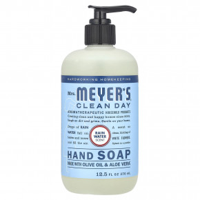 Mrs. Meyers Clean Day, Мыло для рук, дождевая вода, 370 мл (12,5 жидк. унц.) - описание