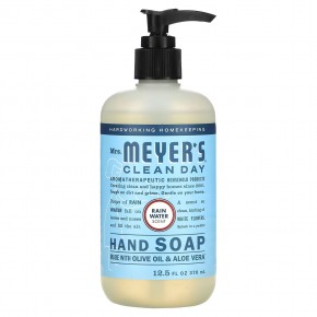 Mrs. Meyers Clean Day, Мыло для рук, дождевая вода, 370 мл (12,5 жидк. Унции) - описание