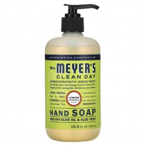 Mrs. Meyers Clean Day, мыло для рук, лимонная вербена, 370 мл (12,5 жидк. унции) - описание