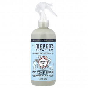 Mrs. Meyers Clean Day, нейтрализатор запаха домашних животных, лист кокоса, 355 мл (12 жидк. унций) - описание
