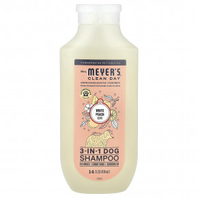 Mrs. Meyers Clean Day, Шампунь для собак 3 в 1, белый персик, 414 мл (14 жидк. Унций) - описание | фото