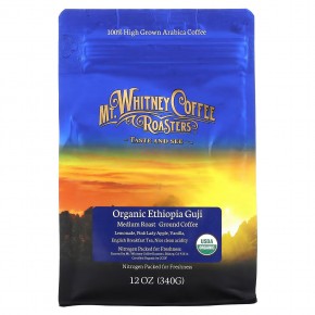 Mt. Whitney Coffee Roasters, Organic Ethiopia Guji, молотый кофе, средней обжарки, 340 г (12 унций) - описание