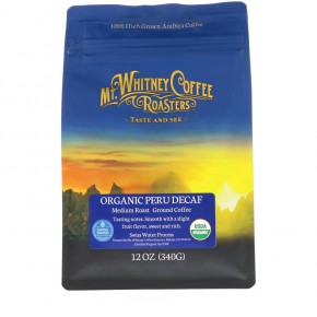 Mt. Whitney Coffee Roasters, органический кофе из Перу без кофеина, молотый кофе, средней обжарки, 340 г (12 унций) в Москве - eco-herb.ru | фото