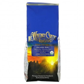 Mt. Whitney Coffee Roasters, органический кофе из Перу, зерновой, средней обжарки, 907 г (32 унций) в Москве - eco-herb.ru | фото
