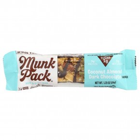 Munk Pack, Nut & Seed Bar, батончик с орехами и семенами, кокос и миндаль, темный шоколад, 35 г (1,23 унции) - подробнее Munk Pack, Nut & Seed Bar, батончик с орехами и семенами, кокос и миндаль, темный шоколад, 35 г (1,23 унции) - описание
