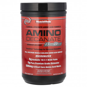 MuscleMeds, аминодеканат, фруктовый пунш, 381 г (13,4 унции) - описание | фото