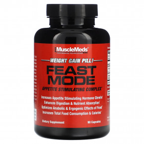 MuscleMeds, Feast Mode, комплекс для стимуляции аппетита, 90 капсул - описание | фото