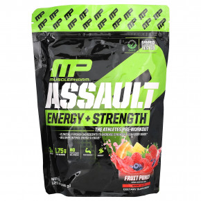 MusclePharm, Assault Energy + Strength, фруктовый пунш, 344 г (12,1 унции) - описание