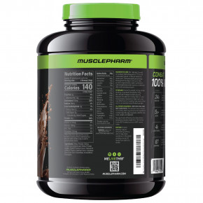 MusclePharm, Combat® 100%, порошок из сывороточного протеина, со вкусом шоколадного молока, 2,27 кг (5 фунтов) в Москве - eco-herb.ru | фото