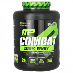 MusclePharm, Combat, 100% сывороточный протеин, печенье и крем, 2240 г (5 фунтов) - описание